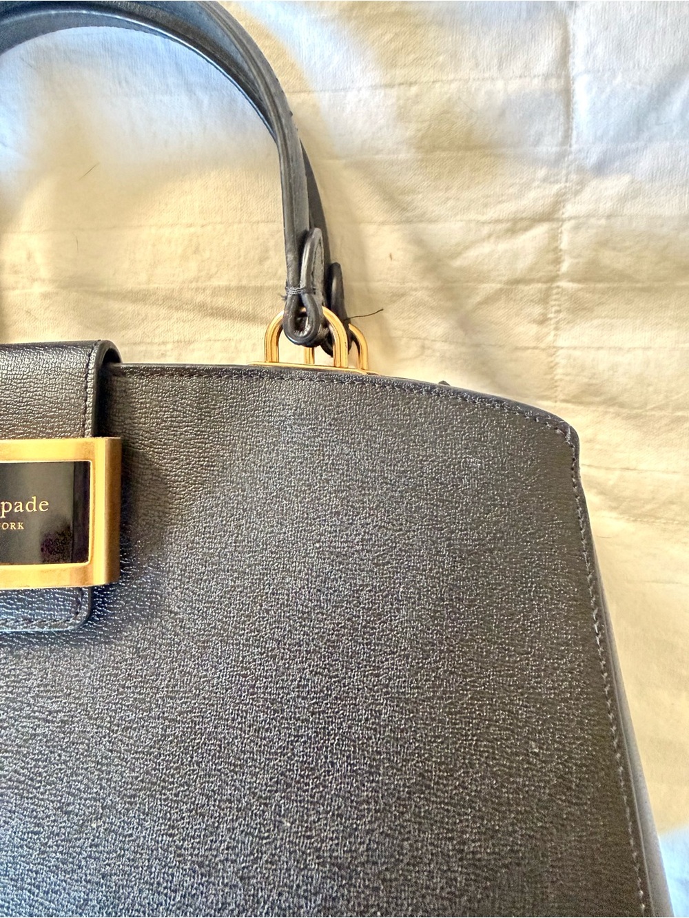 kate spade Black Structured Satchel with Gold Hardware - Picture 3 of 12